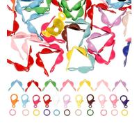 Alipis Set de Fermoirs Lobster Colorés en Métal Anneaux Ouverts pour Création de Bijoux Diy, Assemblage Rapide et Fixation Sécurisée, Accessoires pour Bricolage Couleur Couleur Aléatoire