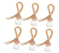 Alipis Set de Flacons Verre Triangulaires Rechargeables pour Diffuseur Parfum Voiture Pendentifs Désodorisants Verre avec Bouchon Liège Ornement Daromathérapie pour