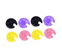 Alipis Set de Mini Plateaux Bagues pour Nail Art Mélangeur Vernis Portable Anneaux Manucure pour Artistes et Amateurs Design Délicat