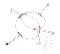 Alipis Set de Supports Fil Acier Inoxydable Anti-emmêlement pour Mer Montage Équilibré avec Épingles Accessoire Polyvalent pour Pêcheurs