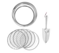 Alipis Set de Tamisage de Sol de Jardin Acier Inoxydable avec Pelle Multi-mailles pour Tamiser Terre Compost et Pierres Outils de Jardinage Robustes et Portables pour Usage Domestique