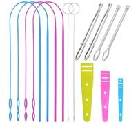 Alipis Set Outils Enfileur de Cordon avec Boucle Retourneur Kit Couture Complet pour Vêtements Sportifs Shorts Sweat à Capuche Accessoires DIY Tricotage et Remplacement Couleur Aléatoire
