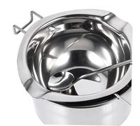 Alipis Set Pot de Fusion Acier Inoxydable Compact et Léger Chauffe Rapide et Uniforme pour Fromage Chocolat et Beurre Ustensile et Facile à Nettoyer pour Cuisine et Randonnée