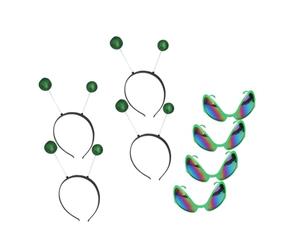 Alipis Sets de Serrage-têtes Lunettes en Plastique Léger et Sûr Lot de 4 Vertes Créatives Couleur Aléatoire pour Fête et Photos Entre Amis