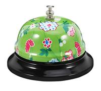 Alipis Sonnette d'Appel Imprimée pour Restaurant et Bar Cloche de Service Client Pratique Motif Décoratif Son Puissant pour Bureau Réception Cuisine Professionnelle