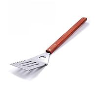 Alipis Spatule Inox Barbecue Large Acier Robuste Avec Manche Bois Ustensile Cuisine Multifonction Pour Griller Viande Steak Poisson Grattoir Barbecue Résistant Et Ergonomique