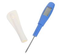 Alipis Spatule Thermomètre Silicone pour Cuisine et Confiserie Instantanée pour Contrôle de Température Affichage Digital Rapide Sans Batterie Bleu et Blanc