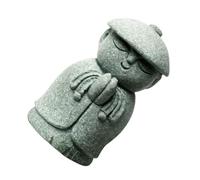 Alipis Statue Bouddha Japonais Prière Jardin Décoratif Stable Figurine de Moine pour Bureau et Aquarium