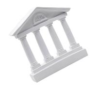 Alipis Statue de Temple Résine Blanche Modèle Architectural Grec Décoratif pour Maison et Bureau Sculpture de Bâtiment Ancien Élégante pour Ambiance Chaleureuse