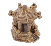 Alipis Statue Miniature Céramique pour Jardin Zen Japonais Décoration Aquarium et Terrarium Pavillon Hexagonal Compact pour Bonsaï et Accessoires Maison Miniature