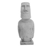 Alipis Statue Moai Décor Daquarium Artisanat Exquis Île De Pâques Petite Figurine Ornement De Jardin