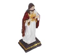 Alipis Statue Religieuse Résine Figurine Miniature pour Décoration Intérieure Cadeau Dévotionnel Unique pour Maison et Église Statue Compacte pour Noël et Jardin Extérieur