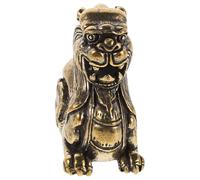 Alipis Statuette Laiton Pi Yao Feng Shui Style Chinois Figurine Décoration Statue De Prospérité Animal De Collection