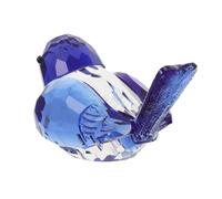 Alipis Statuette Oiseau en Cristal, Figurine D'oiseau Faite Main, Bleu, Moineau, Décor Feng Shui pour Salon et Bibliothèque