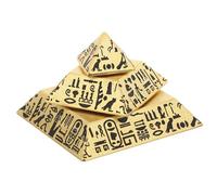 Alipis Statuette Pyramide Égyptienne en Métal Résistante Mini Décorative pour Bureau et Maison Sculpture Pyramidale Artisanale Anti-Stress Rotatif Compact Décoration D’Égypte Antique