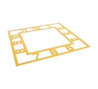 Alipis Sticker Horloge Murale Autocollant Carré 25 Cm Miroir Acrylique Doré Profond, Chiffres Arabes Décoratifs pour Salon, Chambre ou Bureau, Horloge Murale Design Moderne à Poser