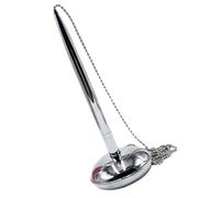 Alipis Stylo de Comptoir Argenté Multifonction avec Chaîne de Sécurité Stylo à Bille pour Banque et Réception Accessoire D’Affaires Professionnel Ergonomique pour Bureau