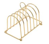 Alipis Support à Toast Multifonction En Acier Inoxydable Doré, Étagère à Pain Compacte Cuisine, Porte-pain Tranches De Pain Et Séparateur De Toast, Rangement Pratique Pour Salle à Manger Et Bureau