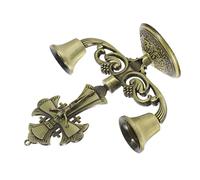 Alipis Support De Bougie Double Tête Alliage De Zinc Élément Décoratif Vintage pour Table Accessoire Élégant pour Ambiance Rétro pour Diverses Occasions Design Et Pratique