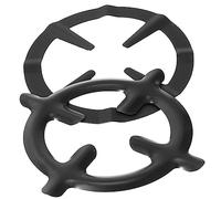 Alipis Support De Cuisinière à Gaz Pour Cafetière Domestique, Lot De 2 Supports Antidérapants En Métal Noir, Fixation Stable Pour Brûleur Gaz, Usage La Cuisine Maison Et Restaurant