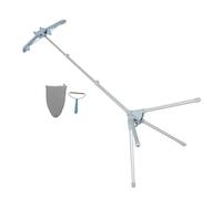 Alipis Support de Défroisseur Vapeur Portable Réglable Gris avec Cintre Rotatif 360° et Kit Comprenant Tapis de Repassage et Brosse Anti-peluches Support Pliable pour Vêtements, Maison