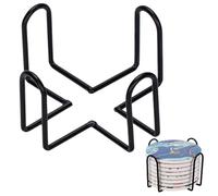 Alipis Support De Dessous De Verre Support De Fer à sous- Tablette De Rangement pour Gobelets en Fer pour Dessous De Verre De Tapis De Tasse Le Black