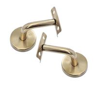 Alipis Support de Main Courante en Acier Inoxydable 2 Pièces Fixation Murale Dorée 60X60 MM Support de Rambarde pour Rampes d'Escalier Intérieures Accessoires Robustes pour Sécurité