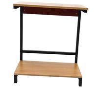 Alipis Support de Moniteur Double Couche Érable Noir Organiseur de Bureau Multifonction pour Imprimante Écran Ordinateur et Rangement Pratique