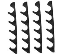 Alipis Support de Réglage en Plastique Noir Lot de 4 Pièces Boucle Ajustable à 5 Positions Crochet à 5 Dents pour Vie pour Chaise Longue Extérieure pour Vie et Séjours la Plage