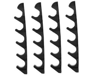 Alipis Support de Réglage en Plastique Noir Lot de 4 Pièces Boucle Ajustable à 5 Positions Crochet à 5 Dents pour Vie pour Chaise Longue Extérieure pour Vie et Séjours la Plage