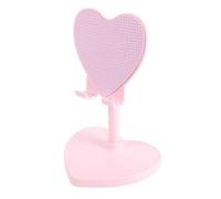 Alipis Support de Téléphone Portable de Cœur Ajustable en Plastique Rose Support de Bureau Rotatif Compatible Smartphones et Tablettes Mignon pour Usage Quotidien au Bureau