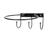 Alipis Support Mural Basketball Multifonction Robuste Rack de Présentation de Ballons Installation Facile pour Maison et Boutique Noir avec Crochets