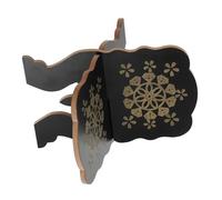 Alipis Support pour Bible en Bois Foncé, Porte-livre Portable et Pliable, Étagère de Bureau Autoportante pour Lecture Spirituelle la Maison, au Bureau, à L'école la Mosquée,