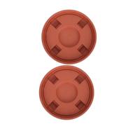 Alipis Support pour Jardinière en Plastique Marron 2pcs roulettes Multi-usages pour Fleurs et Bonsaïs Intérieur et Extérieur