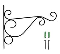 Alipis Support Simple et Pratique en Fer Noir Robuste Mural Antirouille Crochet Décoratif pour Pots de Fleurs et Plantes Suspendues pour Porche Extérieur
