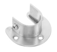 Alipis Support Tringle Penderie Acier Inoxydable Noir Ouvert pour Tube Rond Support Mural Robuste et Polyvalent pour Barre de Placard