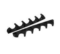 Alipis Supports de Réglage pour Chaise Longue D’extérieur, en Plastique Noir PP, 5 Positions Ajustables, Lot de 2 Connecteurs pour Fauteuils de Jardin, Balcon ou Terrasse, Accessoire