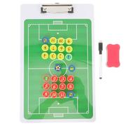 Alipis Tableau de Football Magnétique Double Face 1 Pièce Système Effaçable PVC Portable et Léger pour Entraînement et Matchs Équipement D’Entraîneur Football Couleur Couleur Aléatoire