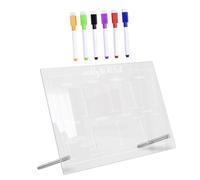 Alipis Tableau Mémo Bureau Acrylique Transparent Effaçable à Sec avec Stylo pour Organisation de Messages et Planification Quotidienne