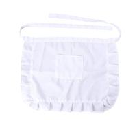 Alipis Tablier Court à Fleurs Femme Bavoir Demi-Taille Dentelle Tablier Cuisine Pratique avec Poche Costume de Serveuse Cuisine et Service Accessoire de Mode