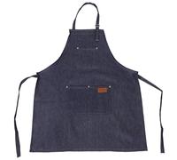Alipis Tablier de Coiffeur Bleu en Tissu Résistant à L'usure avec 2 Poches, Protection Professionnelle pour Salon, Style Simple et Élégant, Tablier à Bavette Ajustable