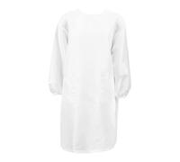 Alipis Tablier De Travail De Salon à Manches Longues Blanc Poches Pour Coiffeur Esthéticienne Salon Beauté Protection Vêtements De Travail Professionnel