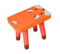 Alipis Tabouret Bois Dessin Animé pour Garçon Fille Robuste Et Antidérapant Léger Et Pratique pour Maison Et Maternelle Motif Renard
