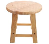 Alipis Tabouret Bois Massif Stable et Compact Petit Banc Rond Bois Naturel Tabouret Peu Haut Antidérapant pour Intérieur Table Plante et Escabeau pour Garçon Fille et Salle de Bain