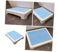 Alipis Tabouret Court Antidérapant pour Salle de Bain Marche Pied Sécurisé pour et Toilette Support Stable pour Garçon Fille et Personnes Âgées Design Moderne Bleu