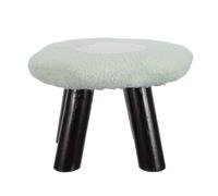 Alipis Tabouret de Canapé Fleur Vert, Petit Repose-Pieds Rembourré