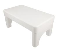 Alipis Tabouret de Toilette Antidérapant en Pp Blanc, Marchepied Confortable pour Salle de Bain, pour Changer de Chaussures la Maison
