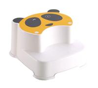 Alipis Tabouret Garçon Fille Antidérapant Double Couche Motif Panda Marchepied Multifonction pour Garçon et Fille Siège Pratique pour Salle de Bain et Cuisine Couleur Jaune