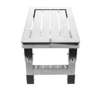 Alipis Tabouret Pliant en Acier Inoxydable 28X19X19 CM Petit Marchepied Portable Multifonction Cuisine Salle de Bain et Activités de Plein Air