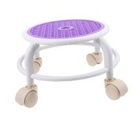 Alipis Tabouret Rond à roulettes Petit Tabouret Pivotant Chaise en Plastique Repose-Pieds Pratique pour Adultes et Garçon et pour Pédicure